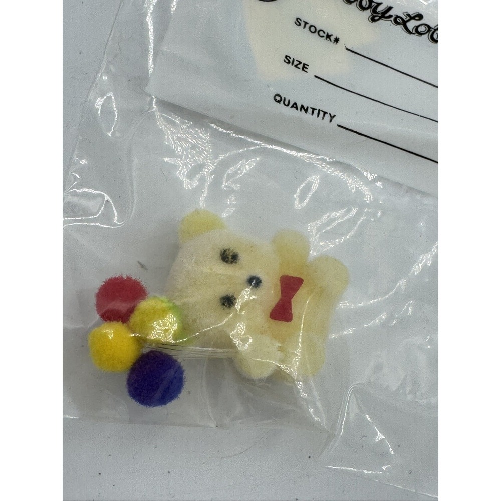 Vintage Hobby Lobby Flocked Birthday Bear Balloon